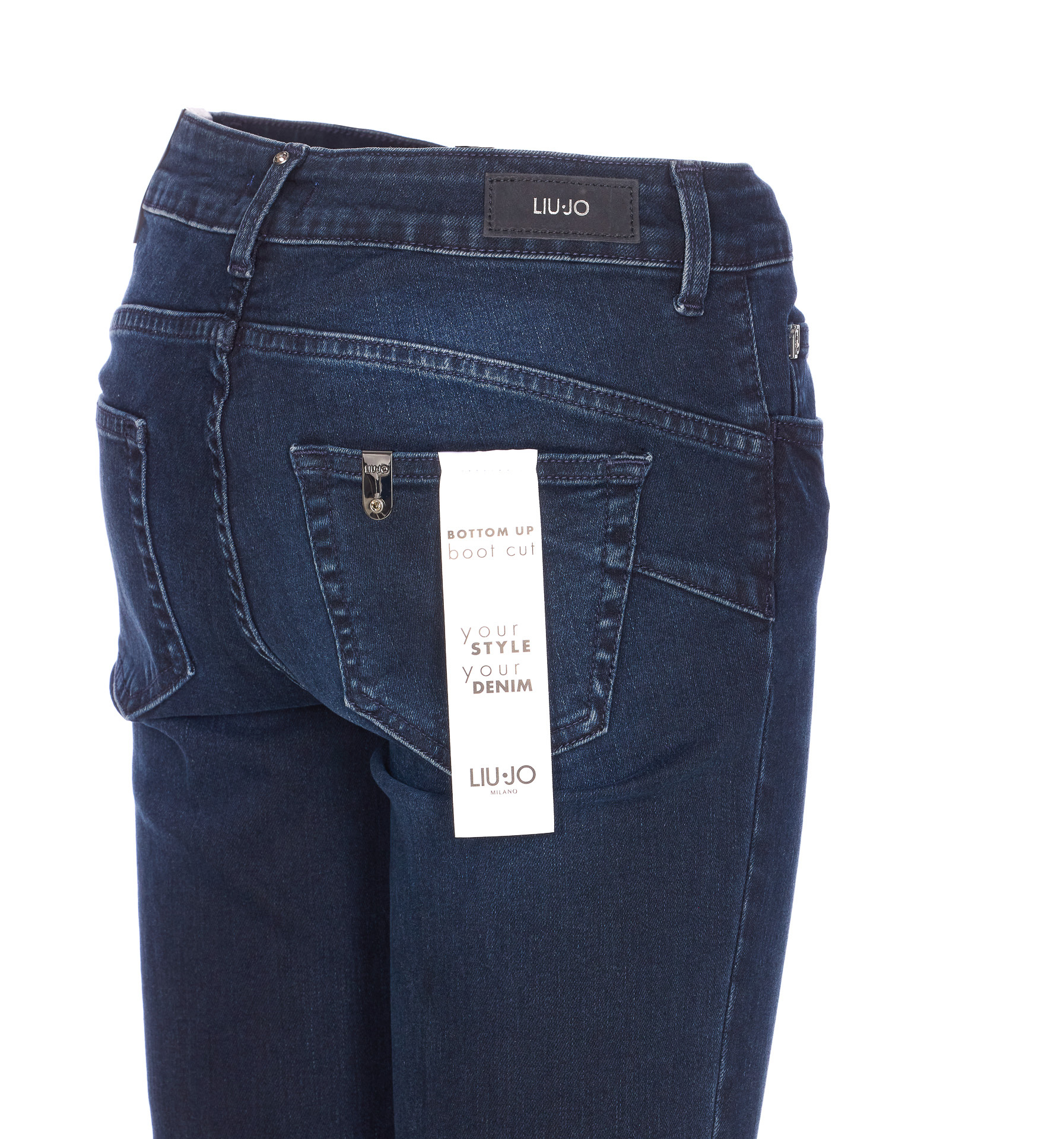 Liu •jo Five-pocket Trousers With Back Patch Pockets In Blue