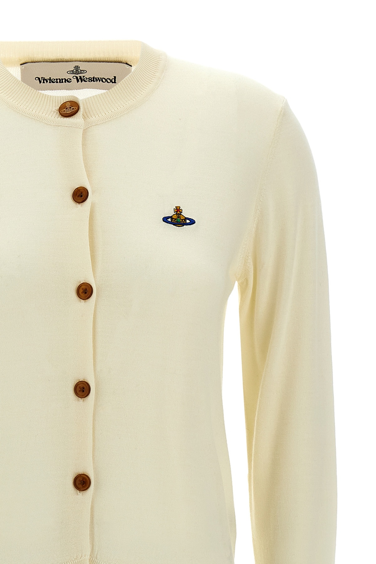 Shop Vivienne Westwood Bea Cardigan In Nude