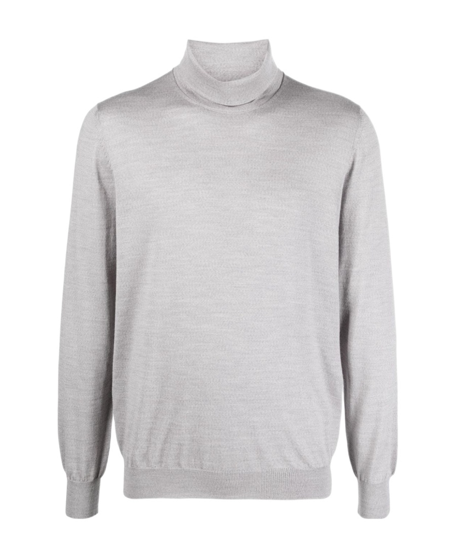Lardini Roll-neck Fine-knit Wool Jumper In White