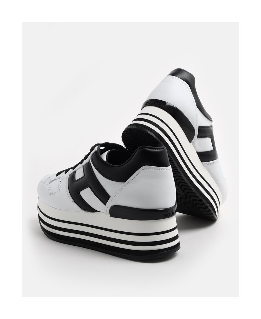 Shop Hogan Maxi H222 Sneakers In White