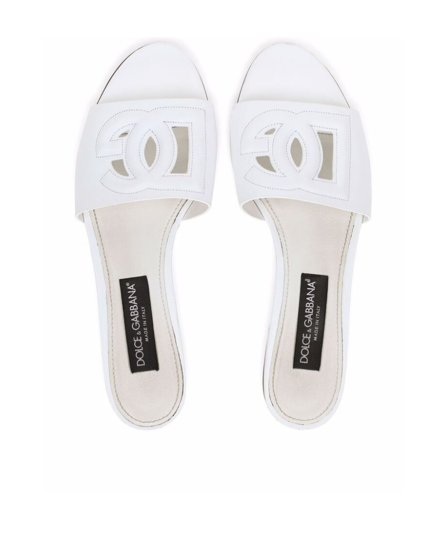 Shop Dolce & Gabbana Dg Millennials Logo Slides In White