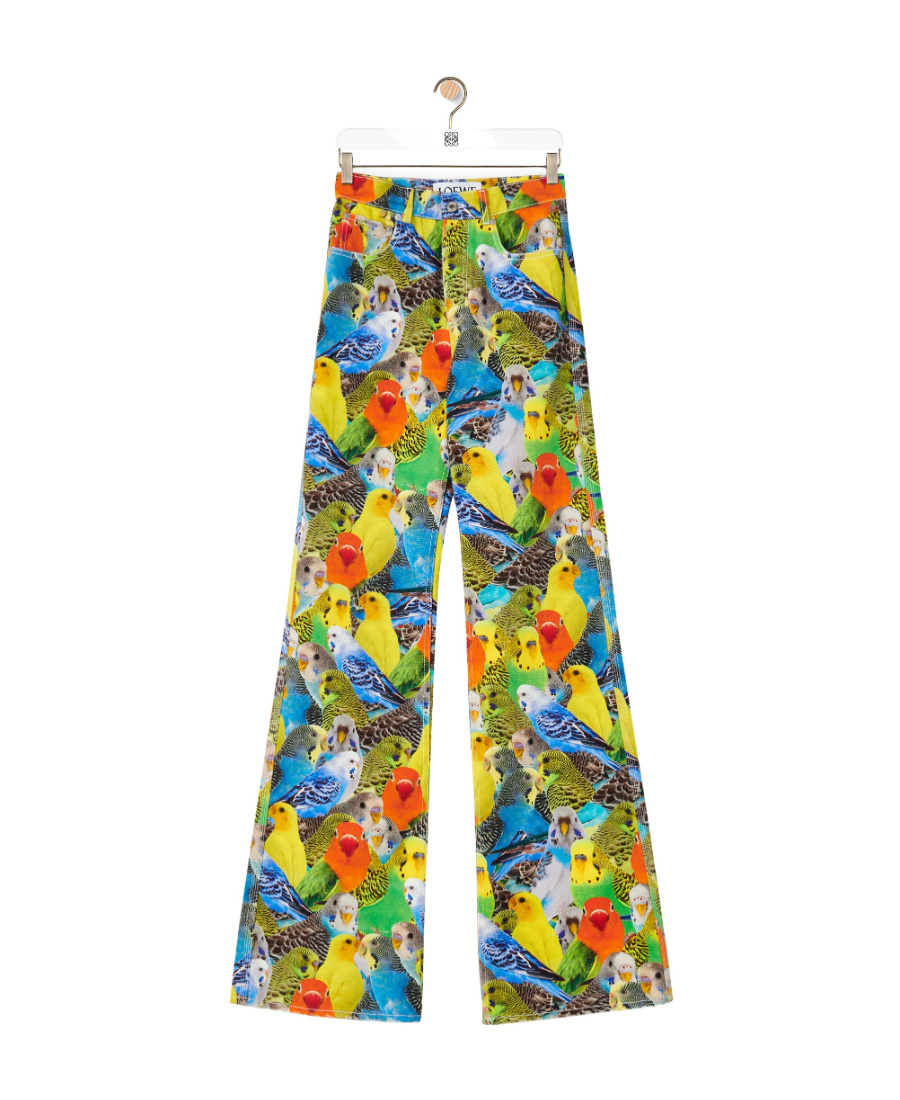 Loewe Parrots Jeans In Denim In Multi