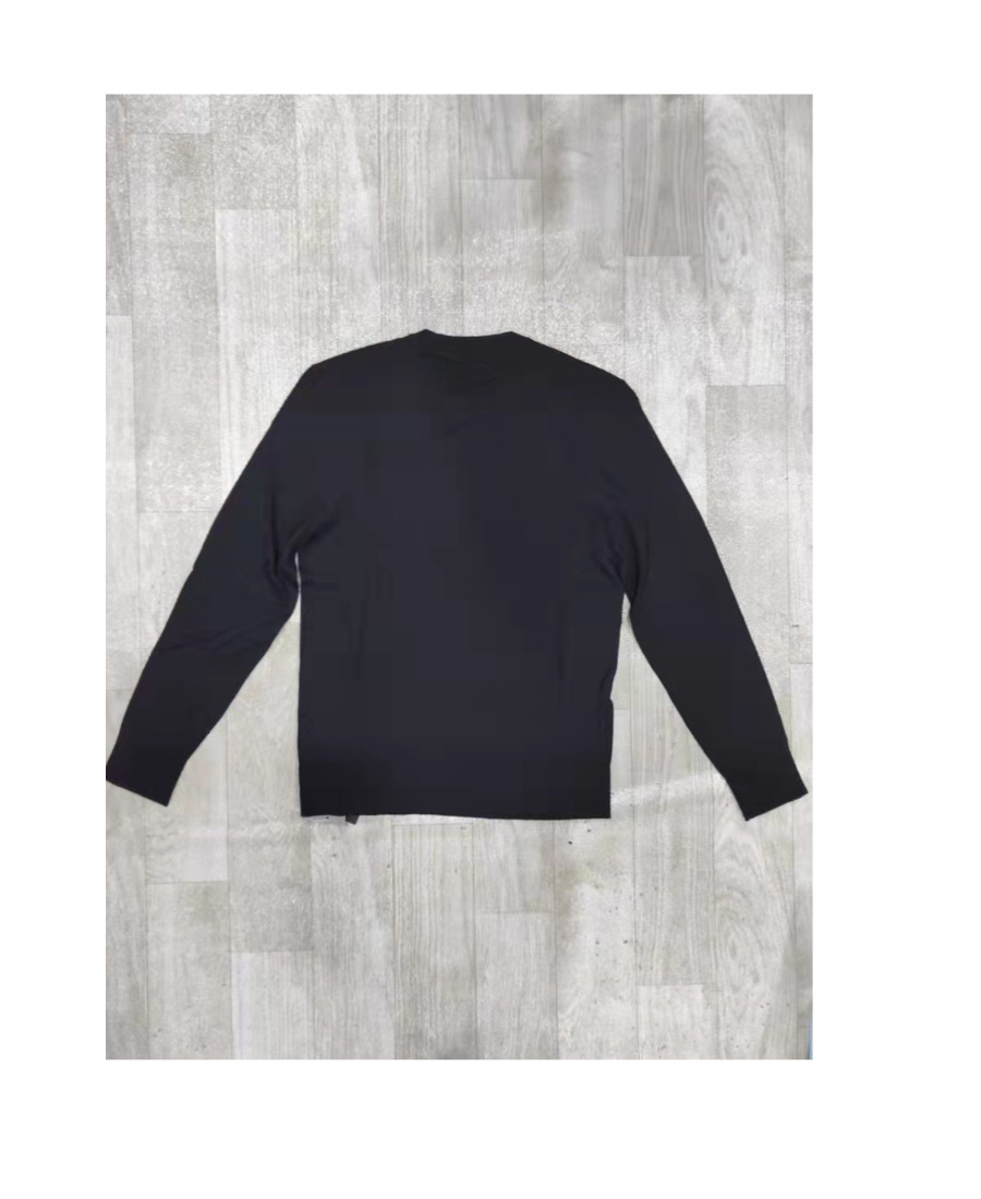 Neil Barrett Crew Neck Thunderbolt Wool Sweater In Black