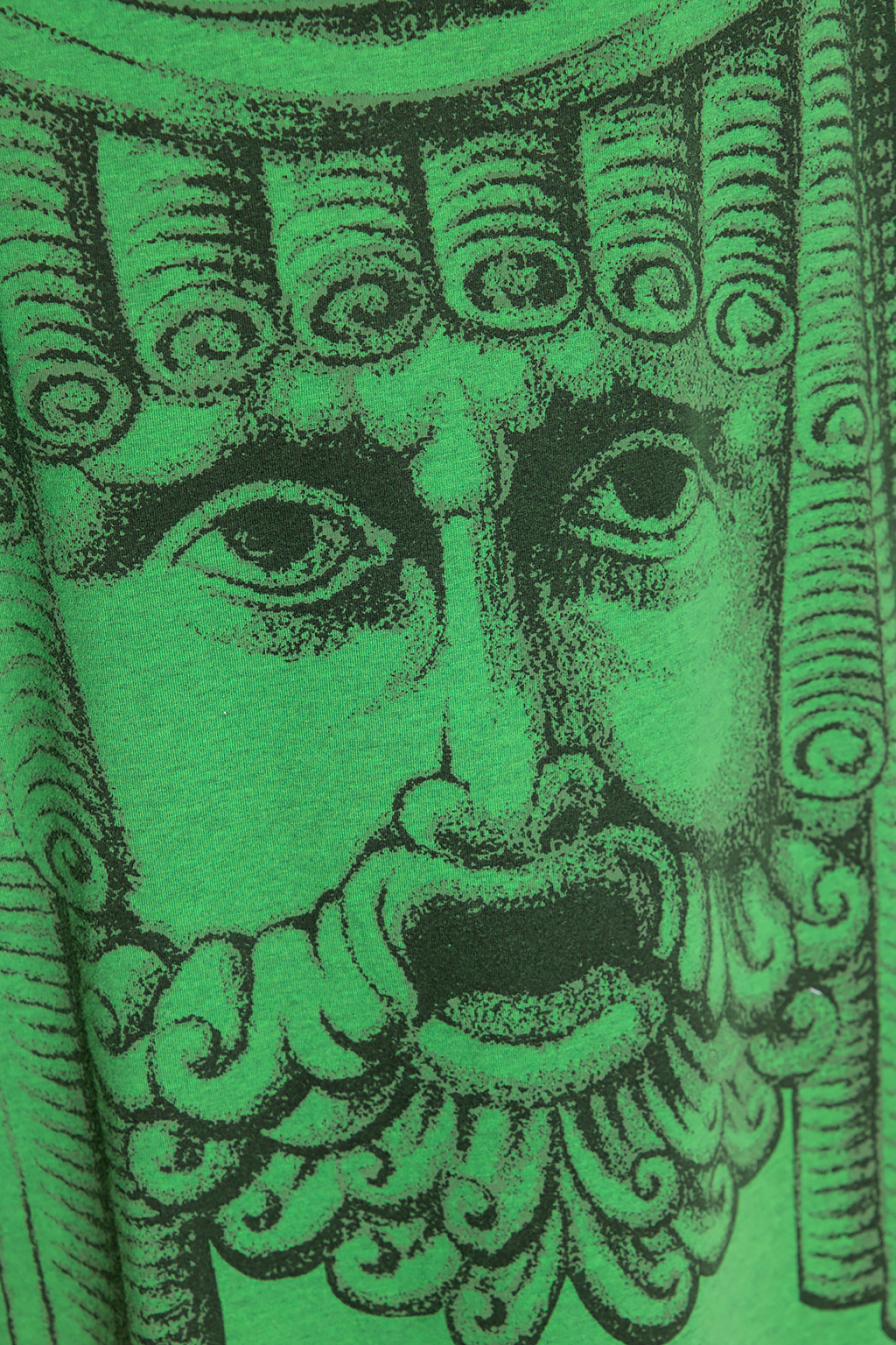 Versace La Maschera Print T-shirt In Green