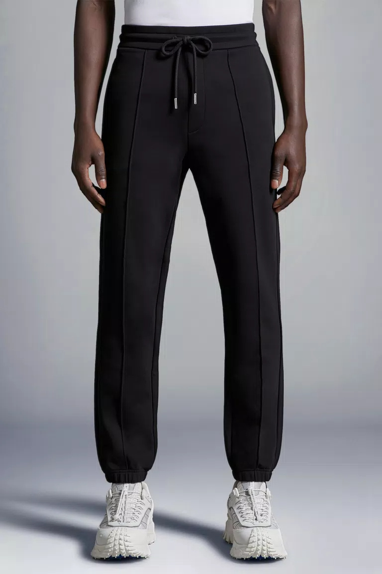 Moncler Raised Seam-detail Track Trousers In Black