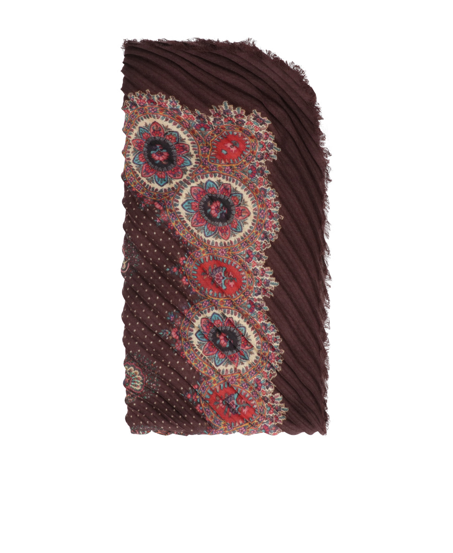 Shop Etro Paisley Patterned-jacquard Scarf In Red