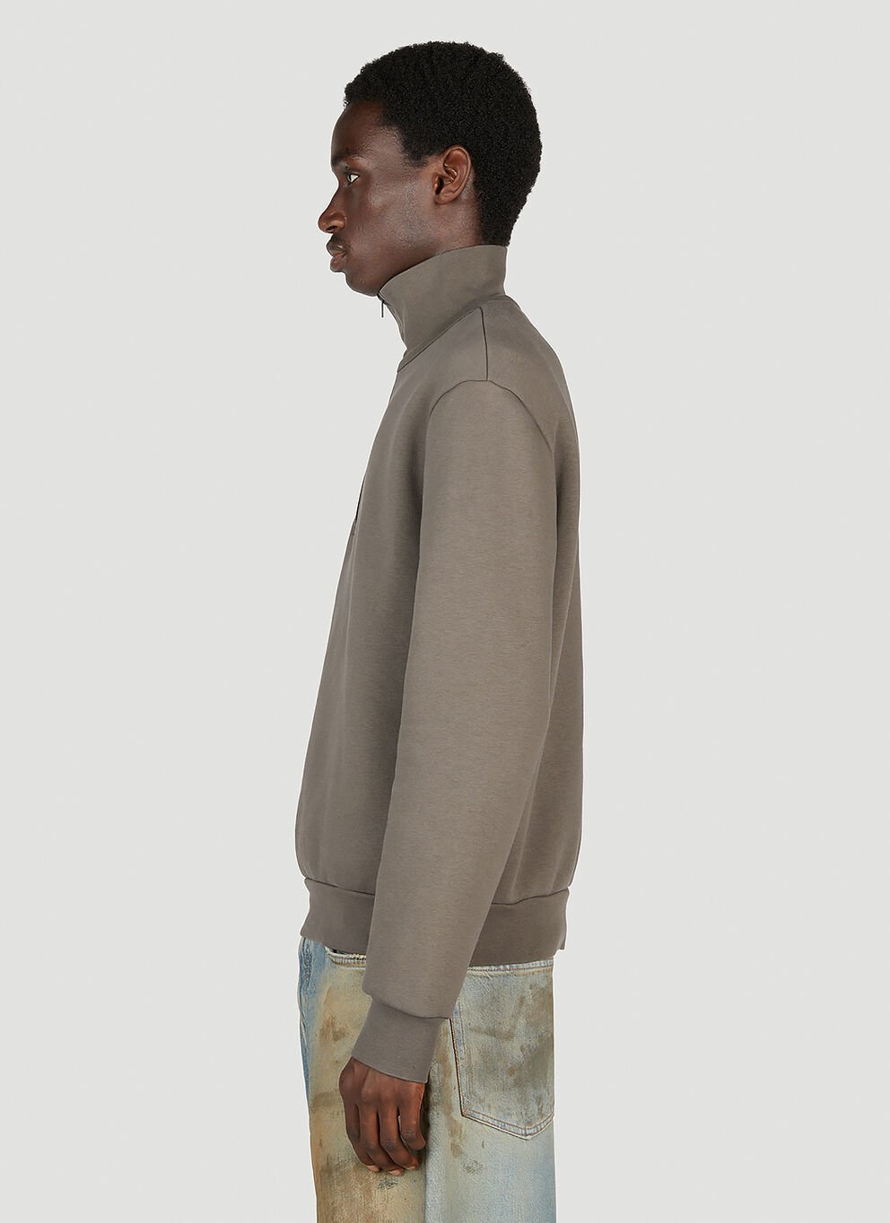 Acne Studios Zip Sweater In Gray