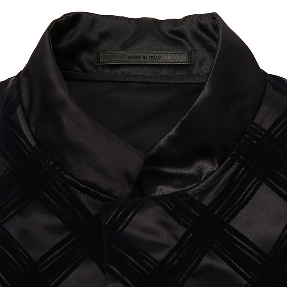Giorgio Armani Long-sleeved Cotton Suit In Black