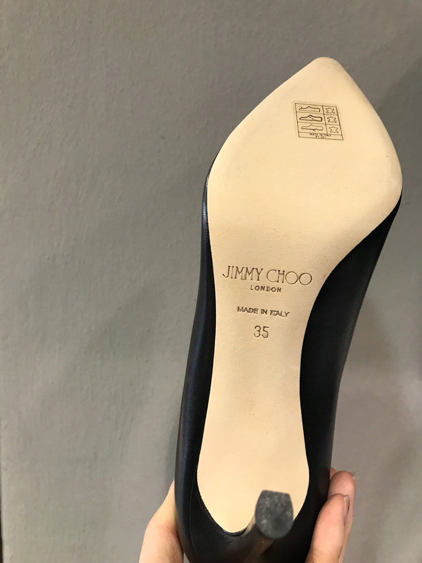 Jimmy Choo Black Leather Pumps In Black
