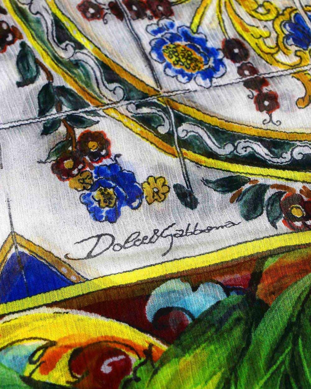 Dolce & Gabbana Printed Scarf In Multicolor
