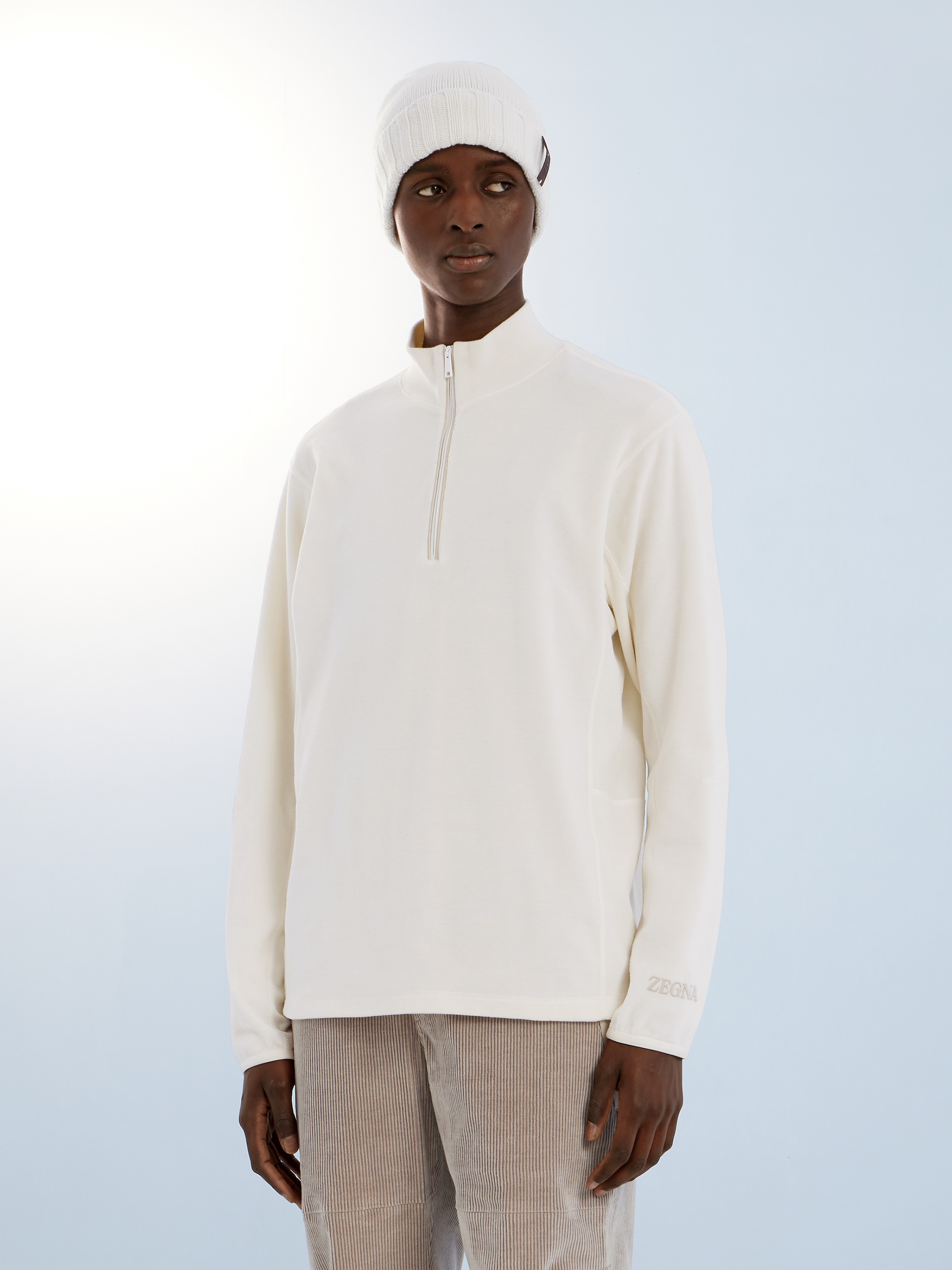 Shop Zegna Cashco Cashmere Sweater In White