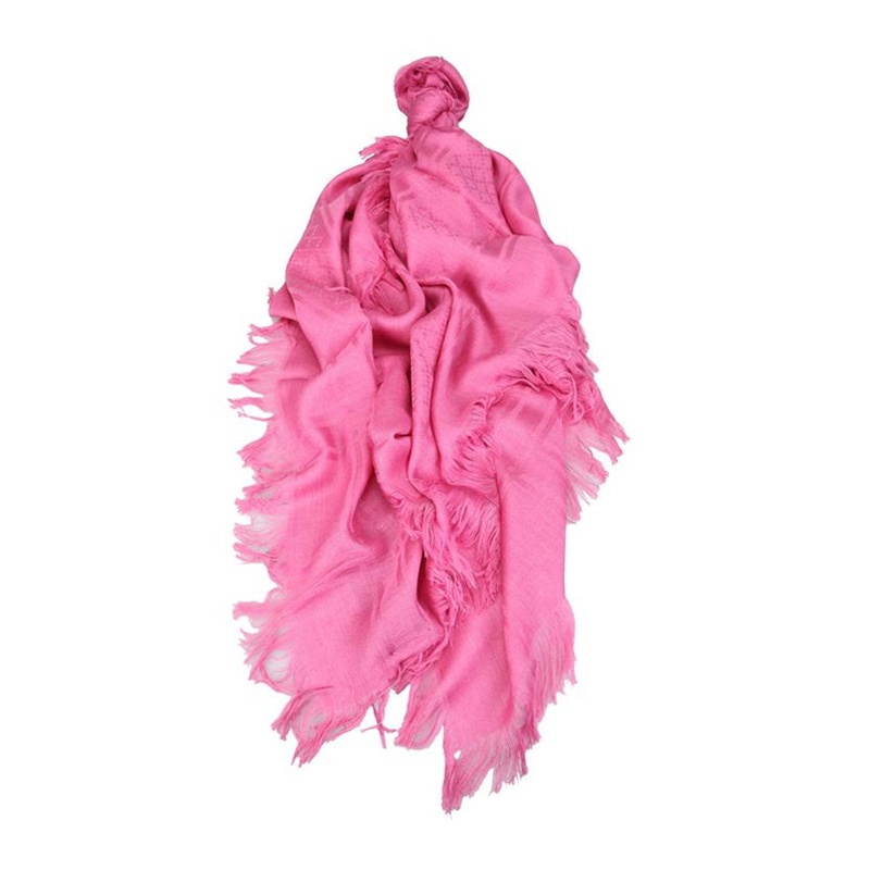 Gucci Logo Tassel Scarf In Pink