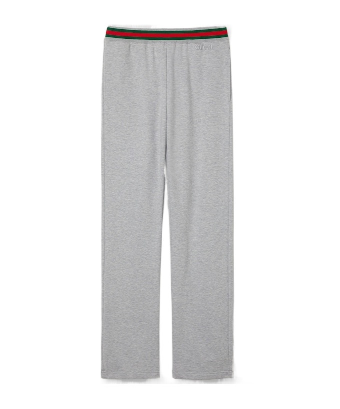 Gucci Horizontal Stripe Sweatpants In Gray