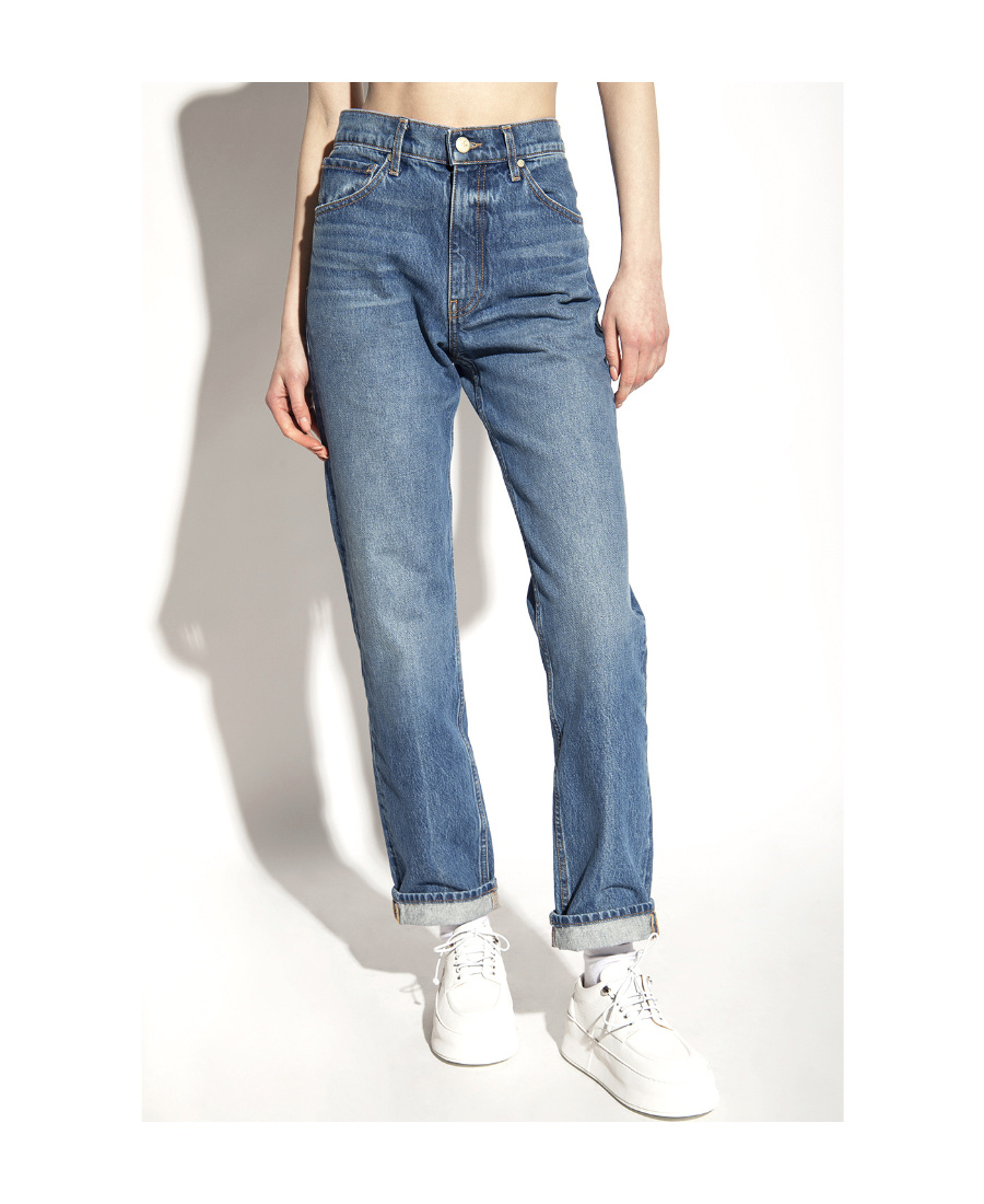 Ulla Johnson Logo Jeans In Blue