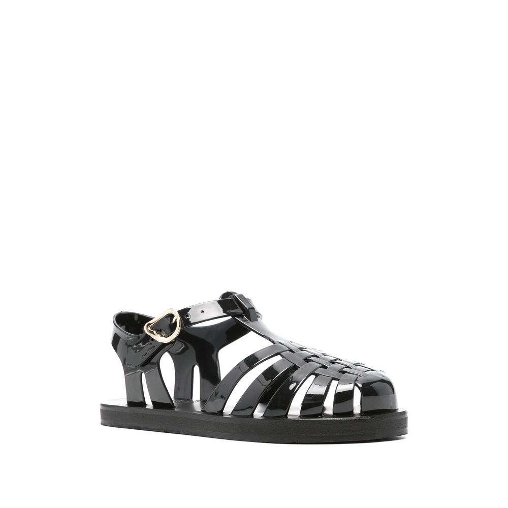 Ancient Greek Sandals Homeria Jelly Flat Sandals In Black