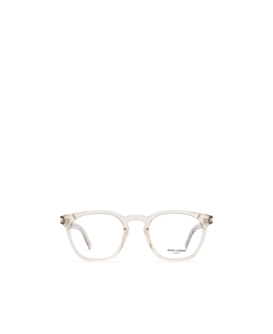 Saint Laurent Transparent Square-frame Glasses In White