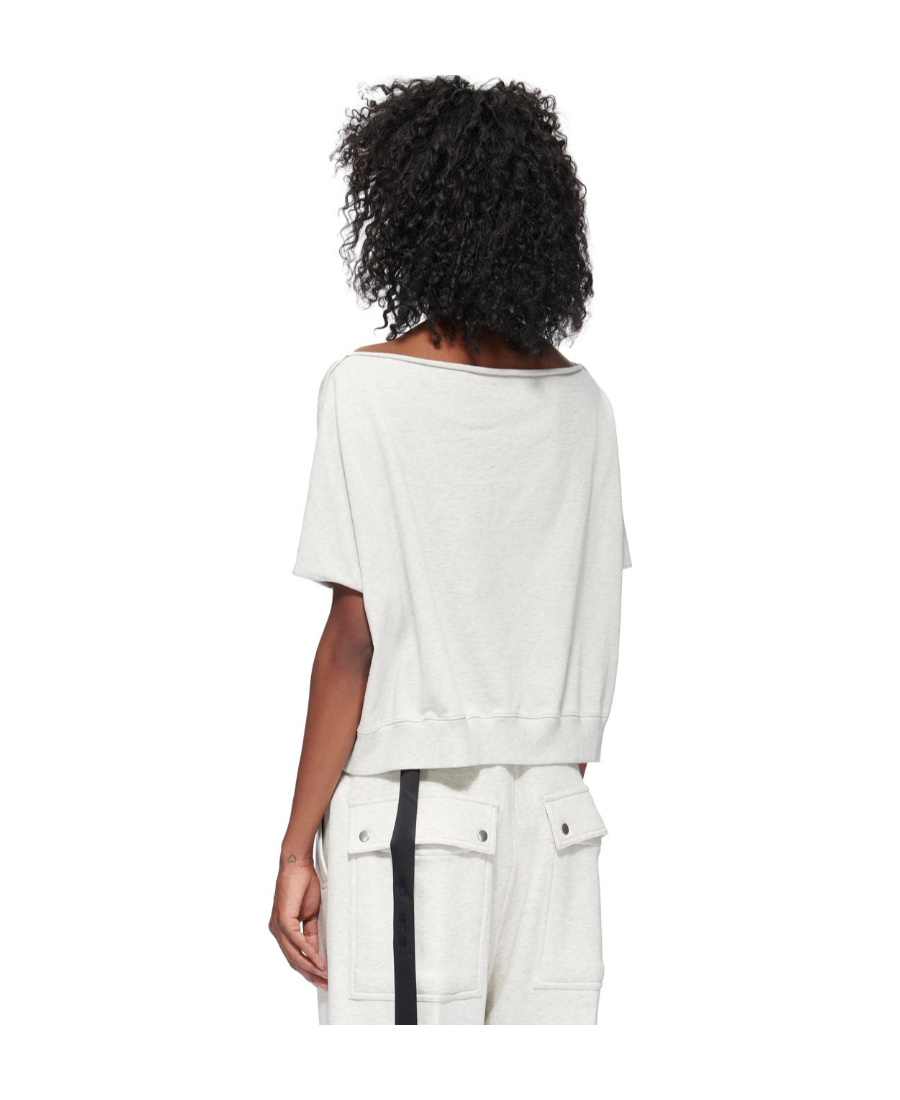 Rick Owens Drkshdw Dagger Raw-cut T-shirt In White
