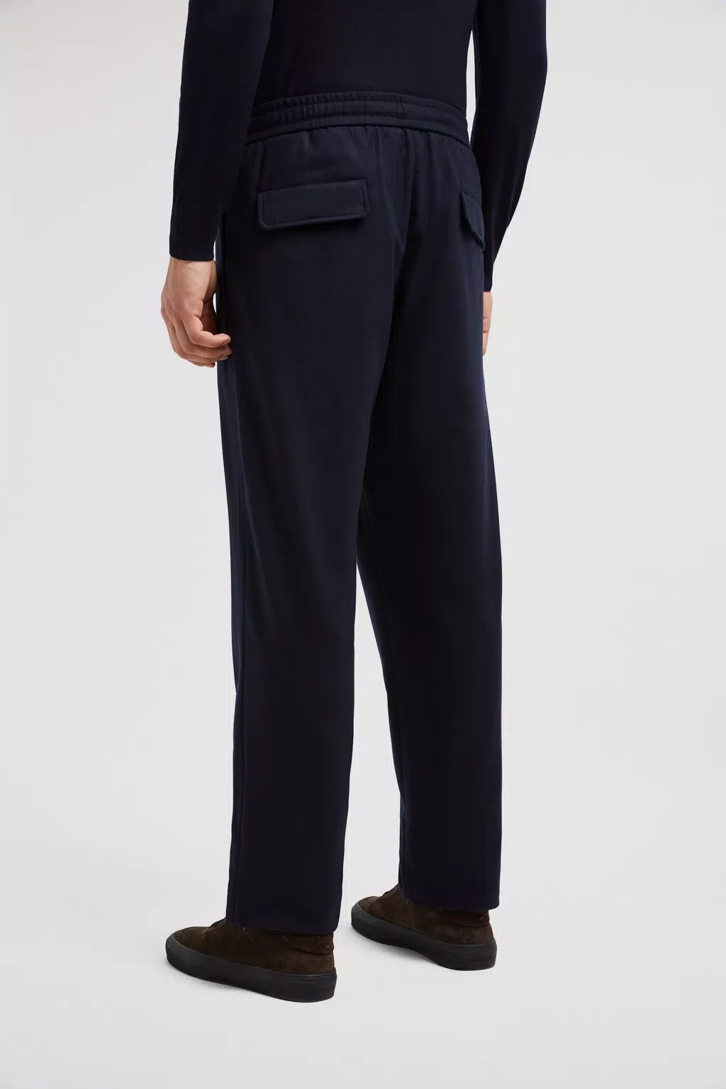 Moncler Cotton Trousers In Blue
