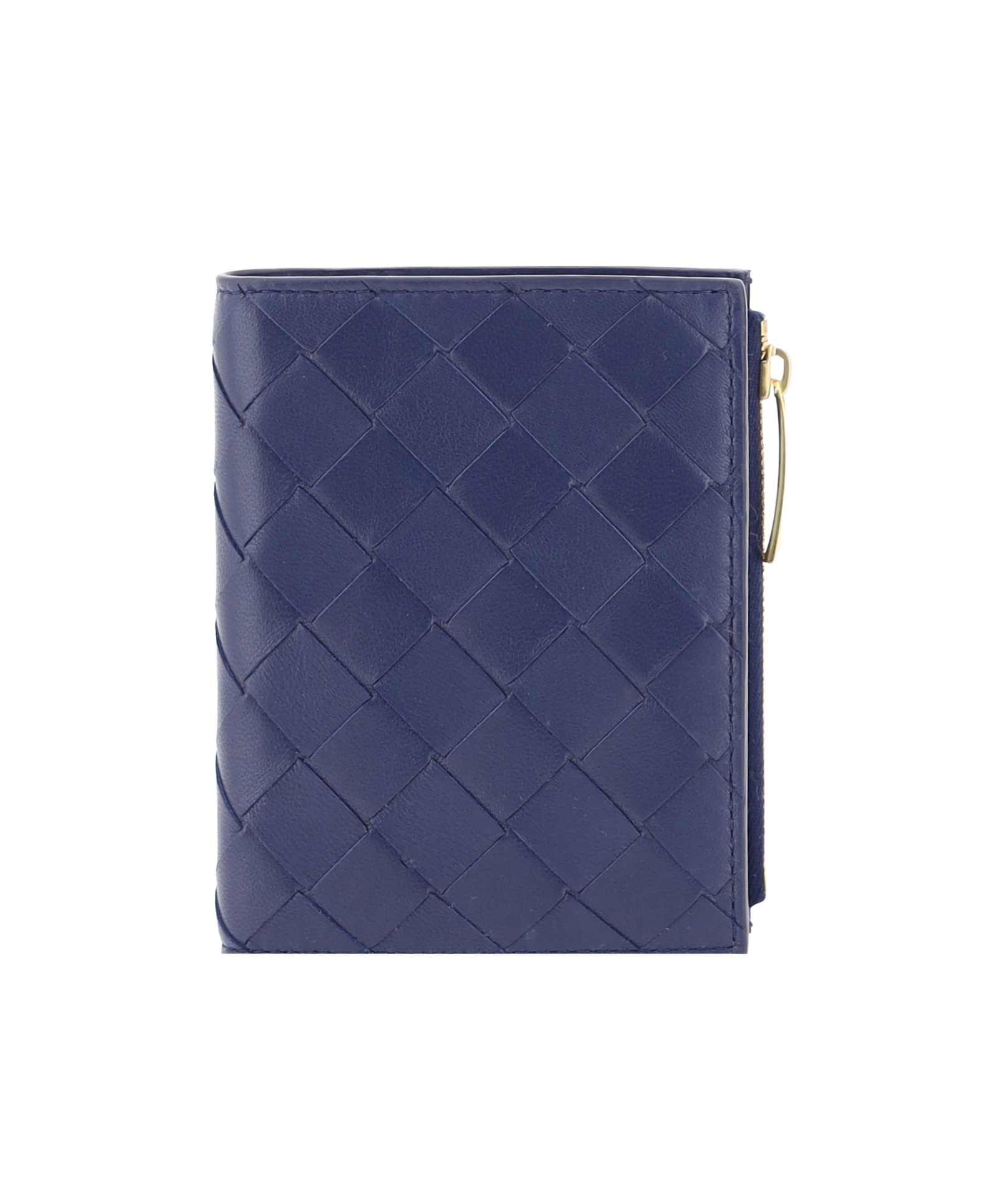Bottega Veneta Double-fold Wallet In Blue