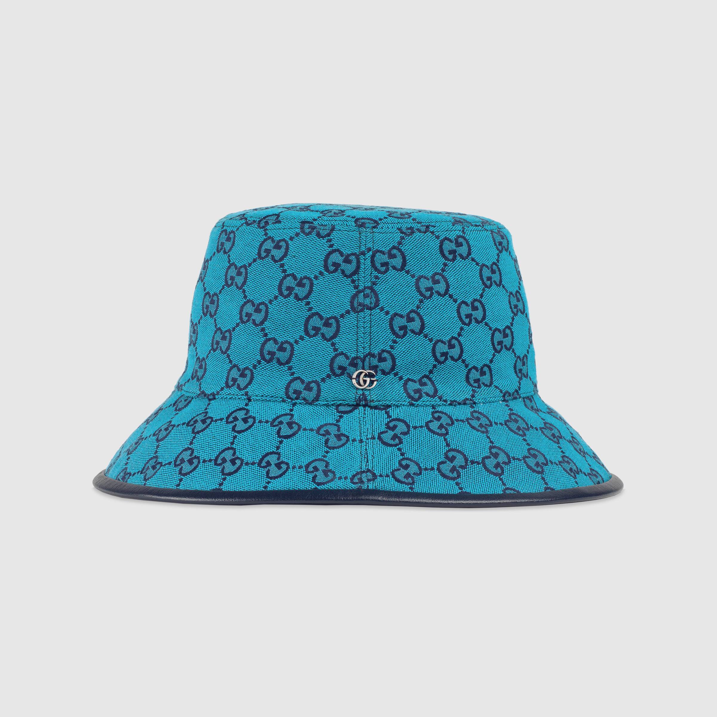 Gucci Gg Multicolor Bucket Hat In Blue