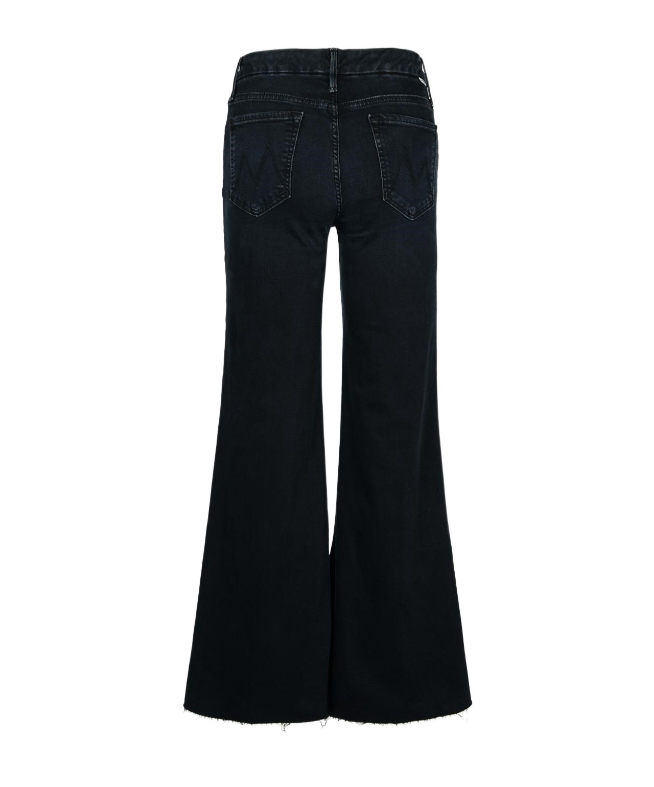 Mother Flared The Roller Fray Jeans In Black