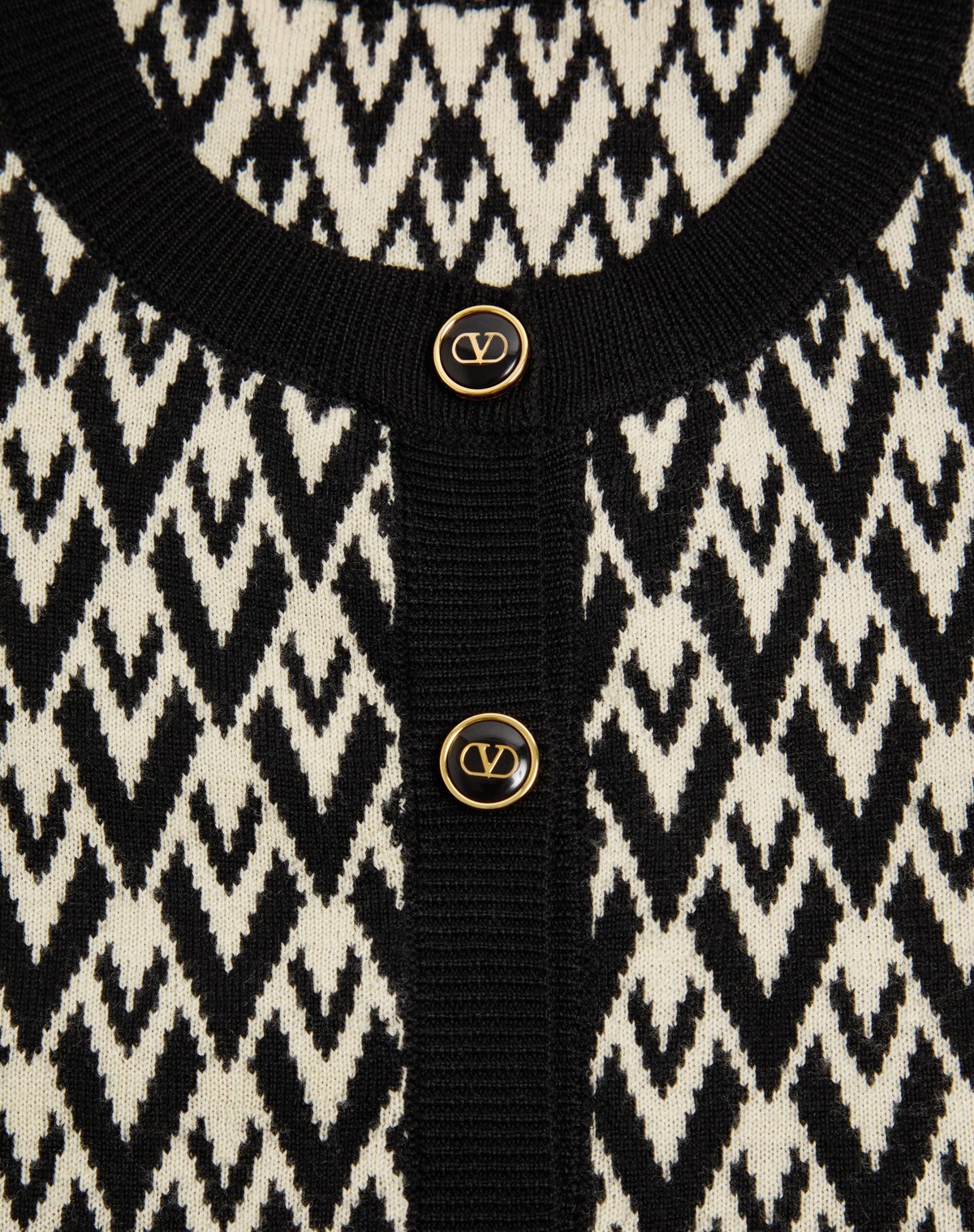 Valentino Knitwear Logo In Black