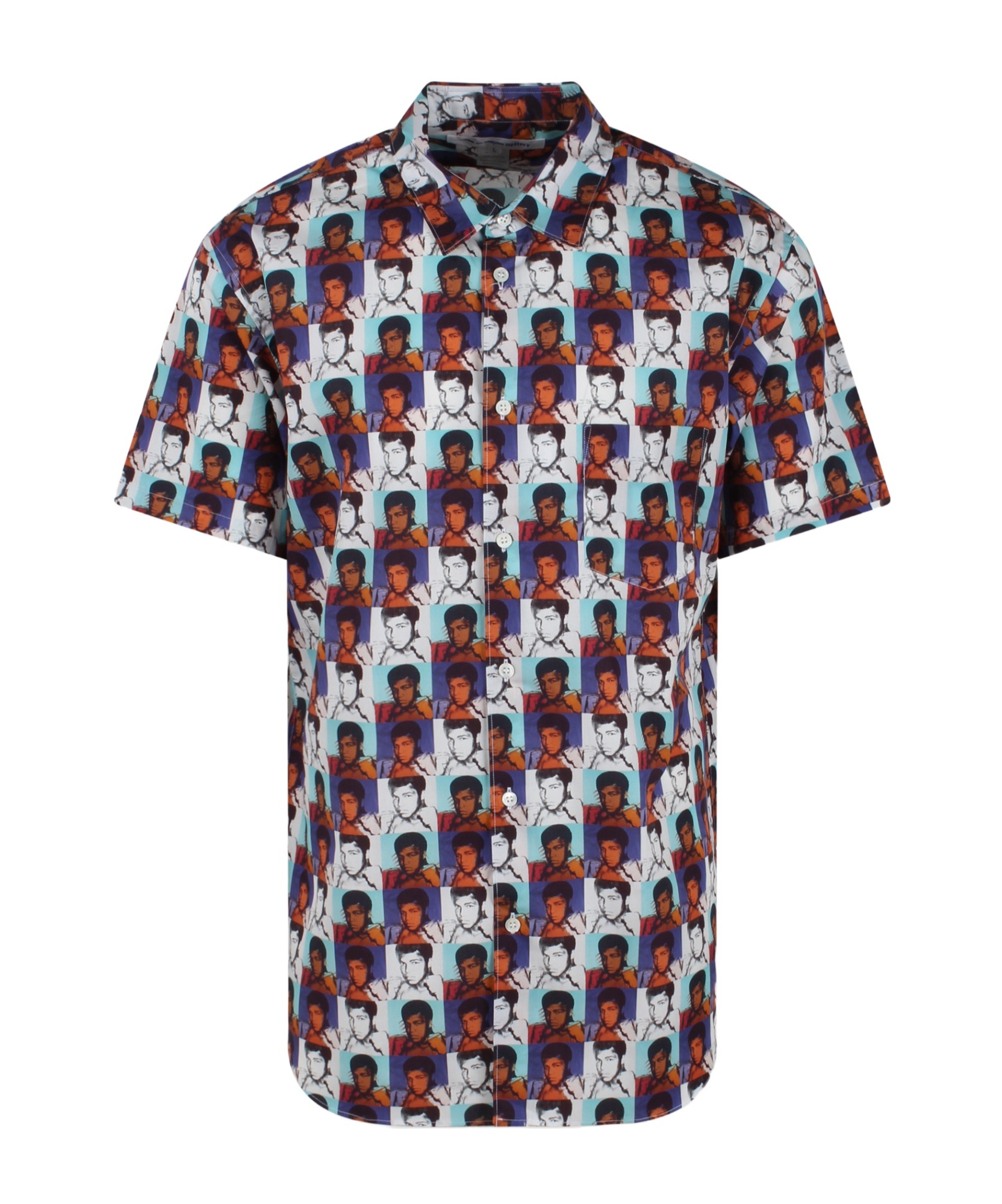 Comme Des Garçons Muhammad Ali Printed Shirt In Multicolor