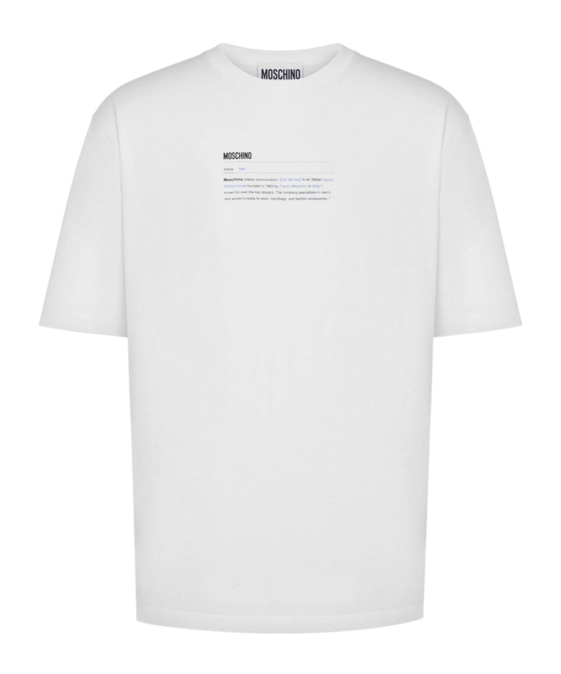 Moschino Logo-print Cotton T-shirt In White
