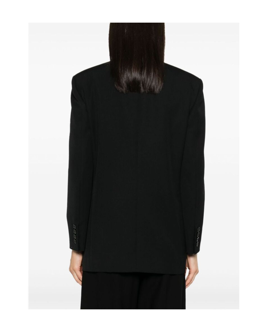 The Row Diomede Double-breasted Wool Blazer In Black