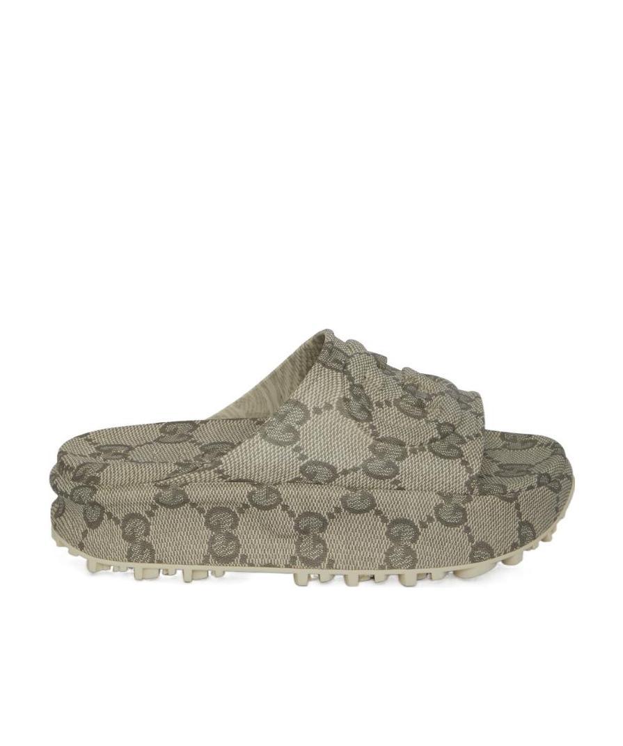 Gucci Interlocking G Slides In Gray