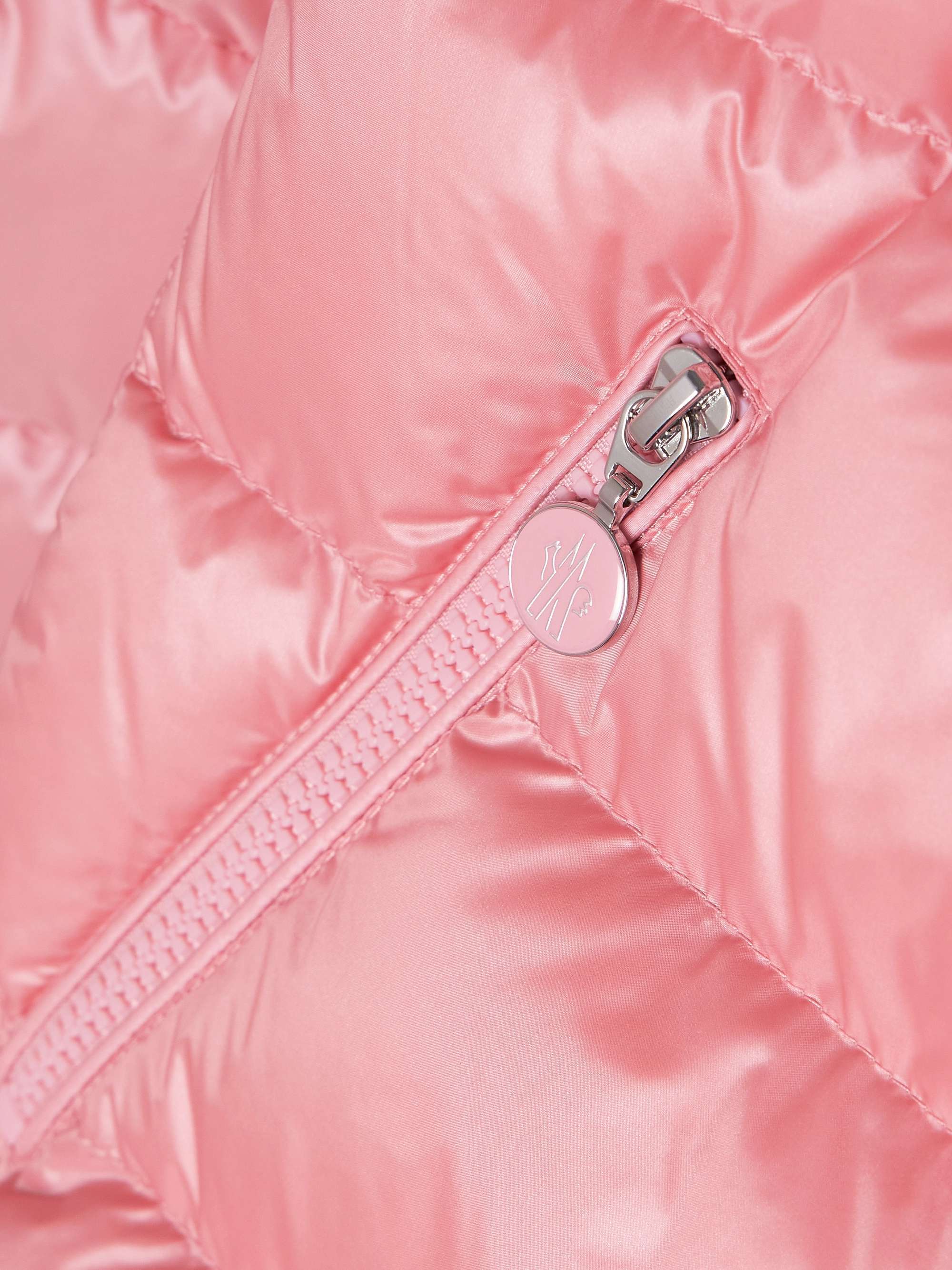 Moncler Gles Hooded Quilted Shell Down Jacket In Pink