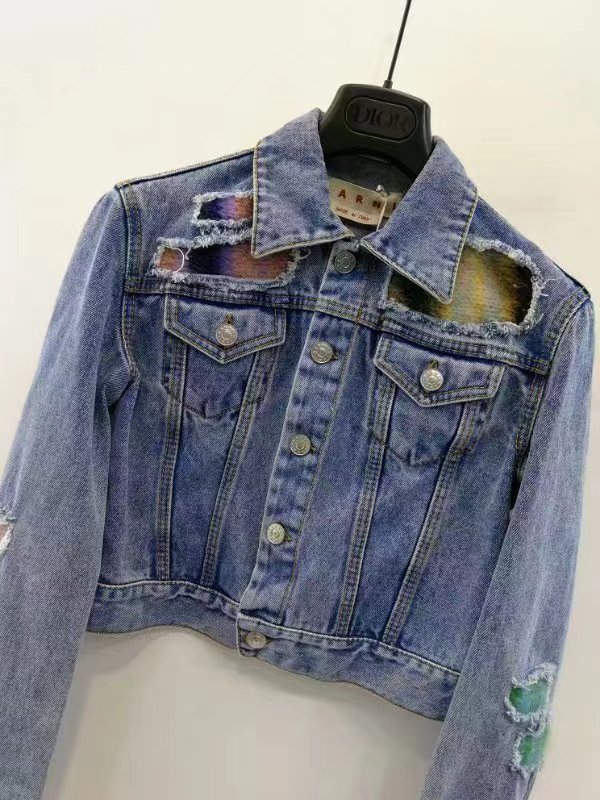 MARNI VINTAGE LAPEL DENIM COAT