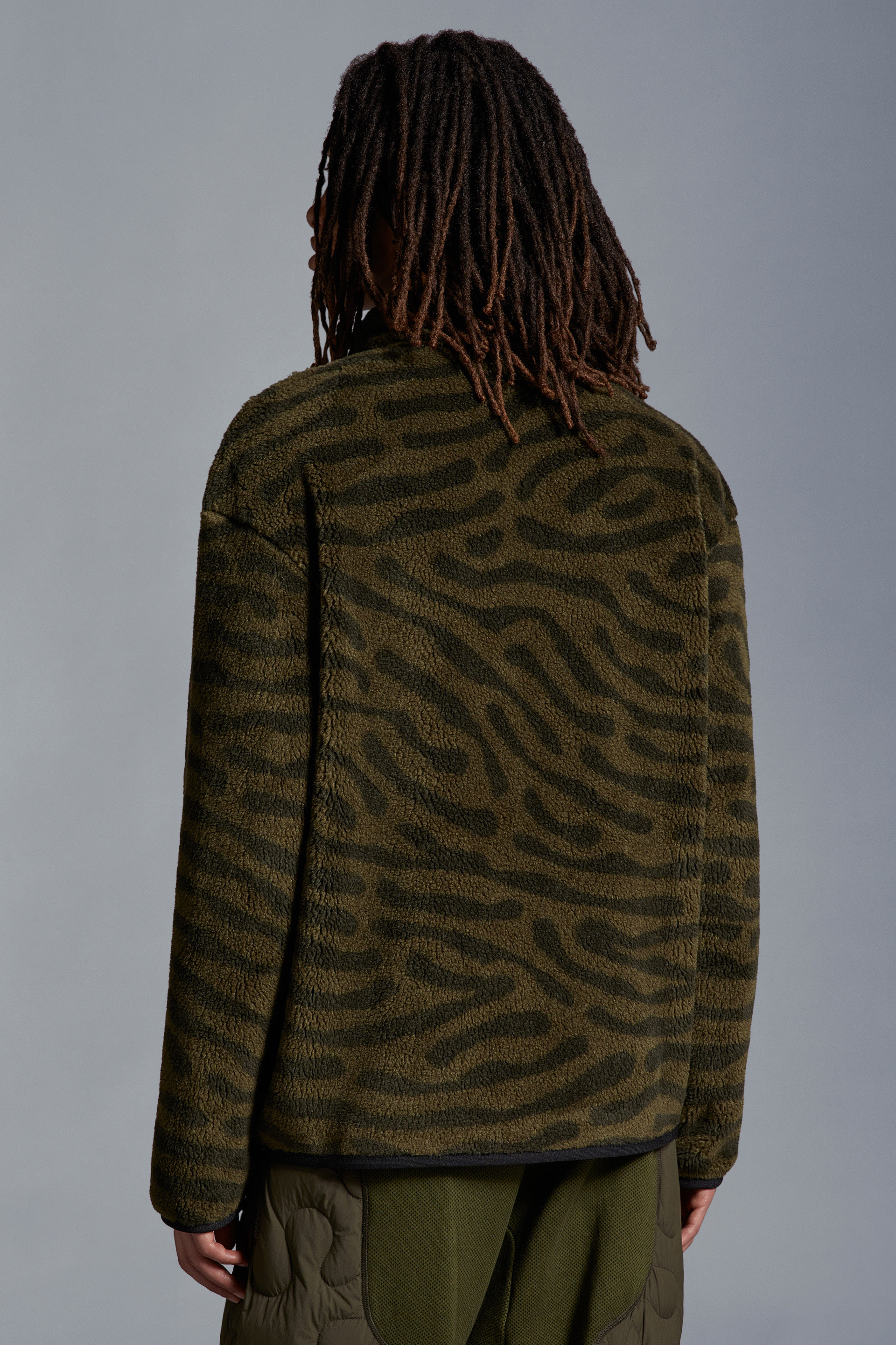 Moncler X Salehe Bembury Graphic-print Cardigan In Green