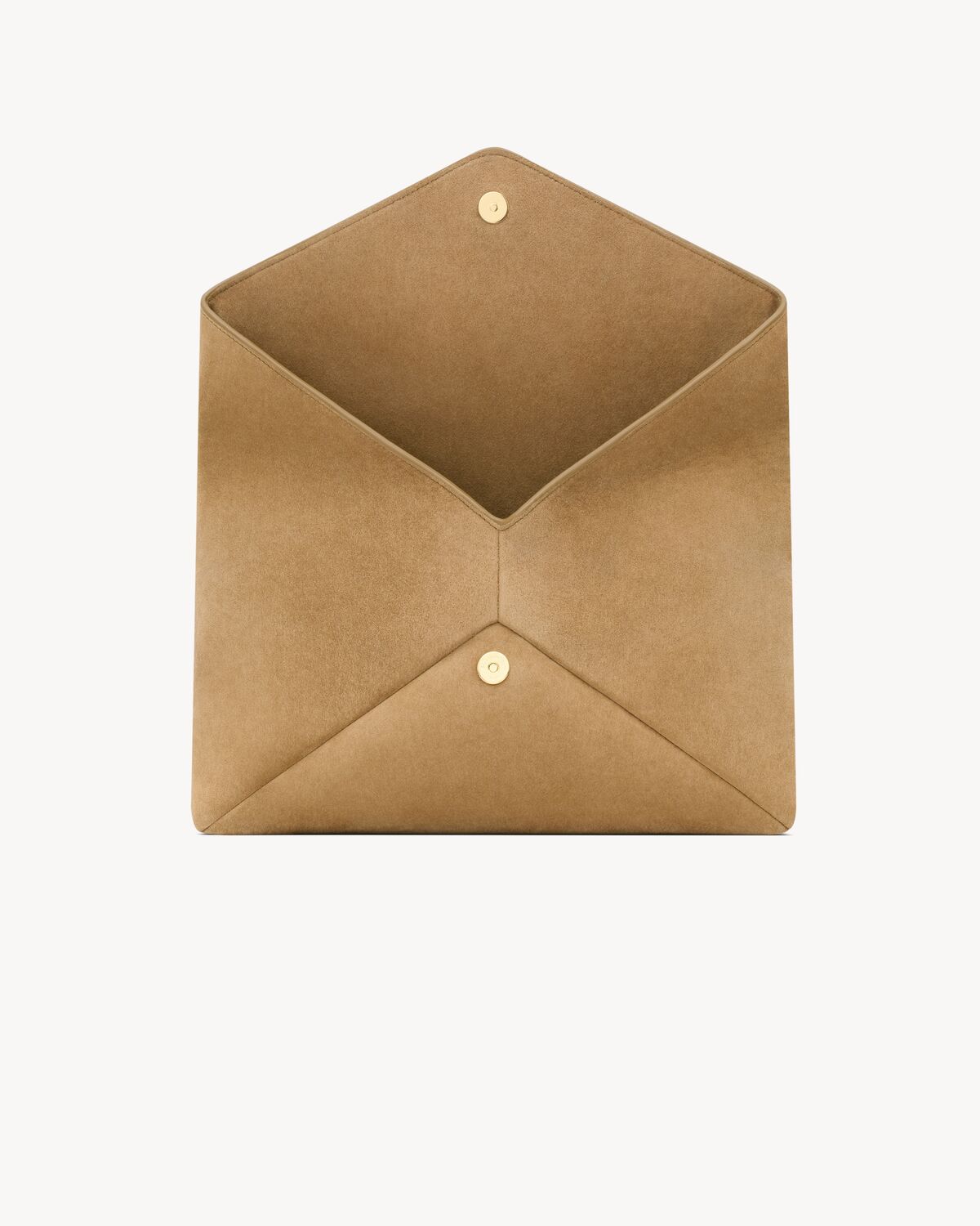 Saint Laurent Cassandre Large Envelope Pouch In Suede
