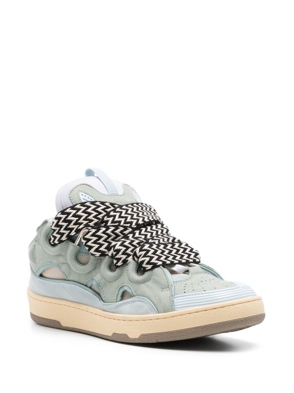 Lanvin Round Toe Sneakers In Green