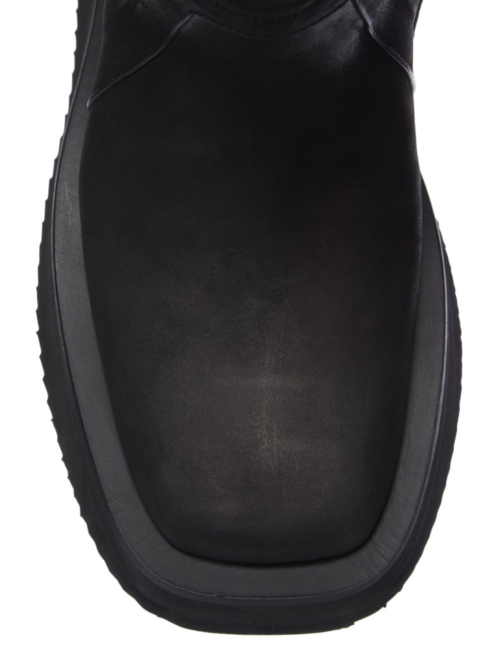 Rick Owens Porterville Sliver Platform Beatle Ankle Short Boots In Black