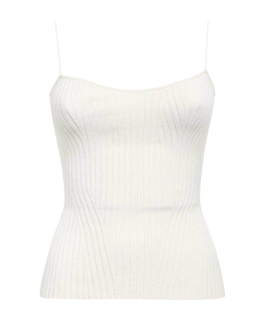 Khaite The Ziggy Knitted Top In White