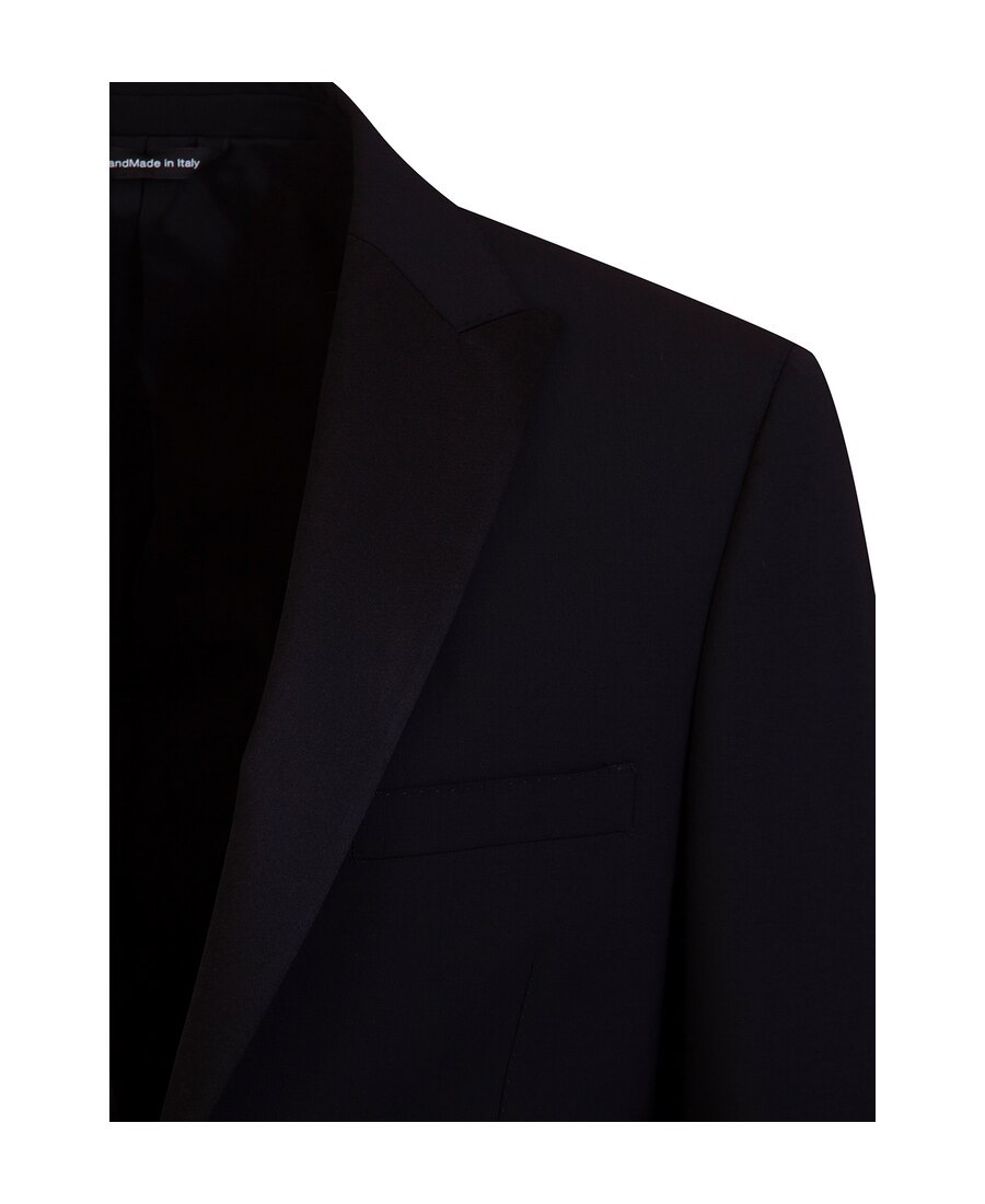 Tonello Blue Wool Jacket In Black
