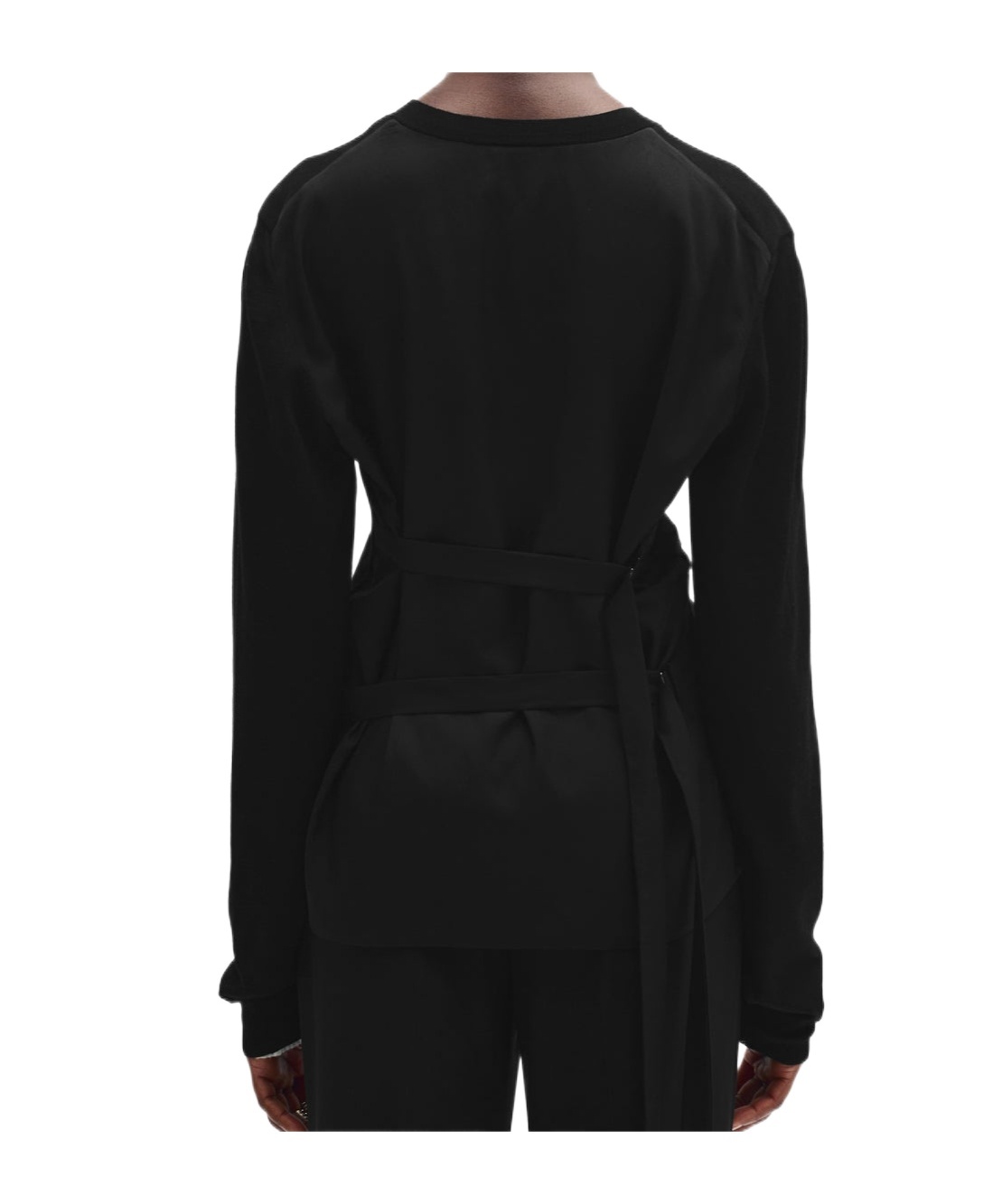 Ann Demeulemeester Zofia Asymmetric Spliced Cardigan In Black