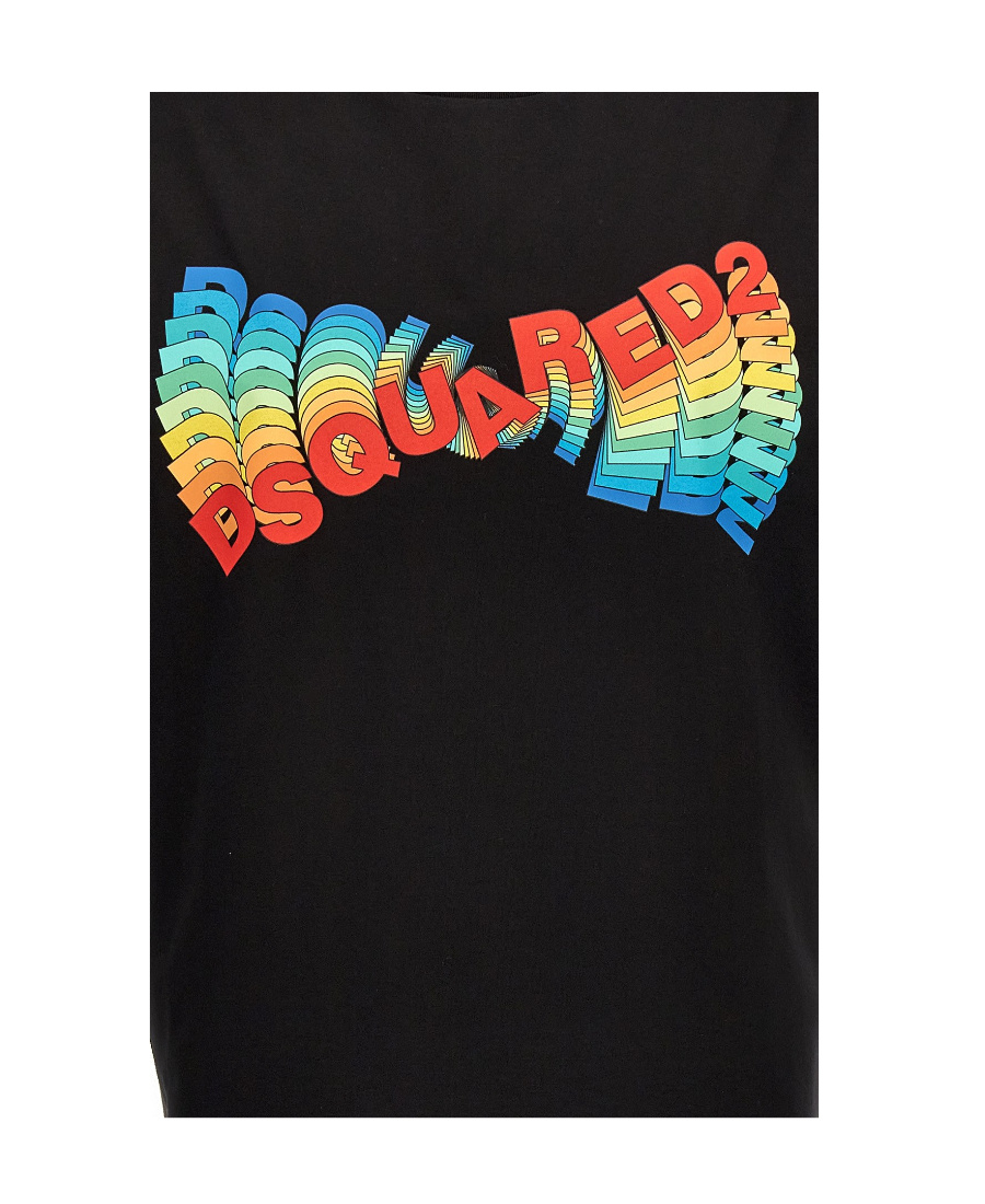 Dsquared2 Regular Fit T-shirt Black In Black