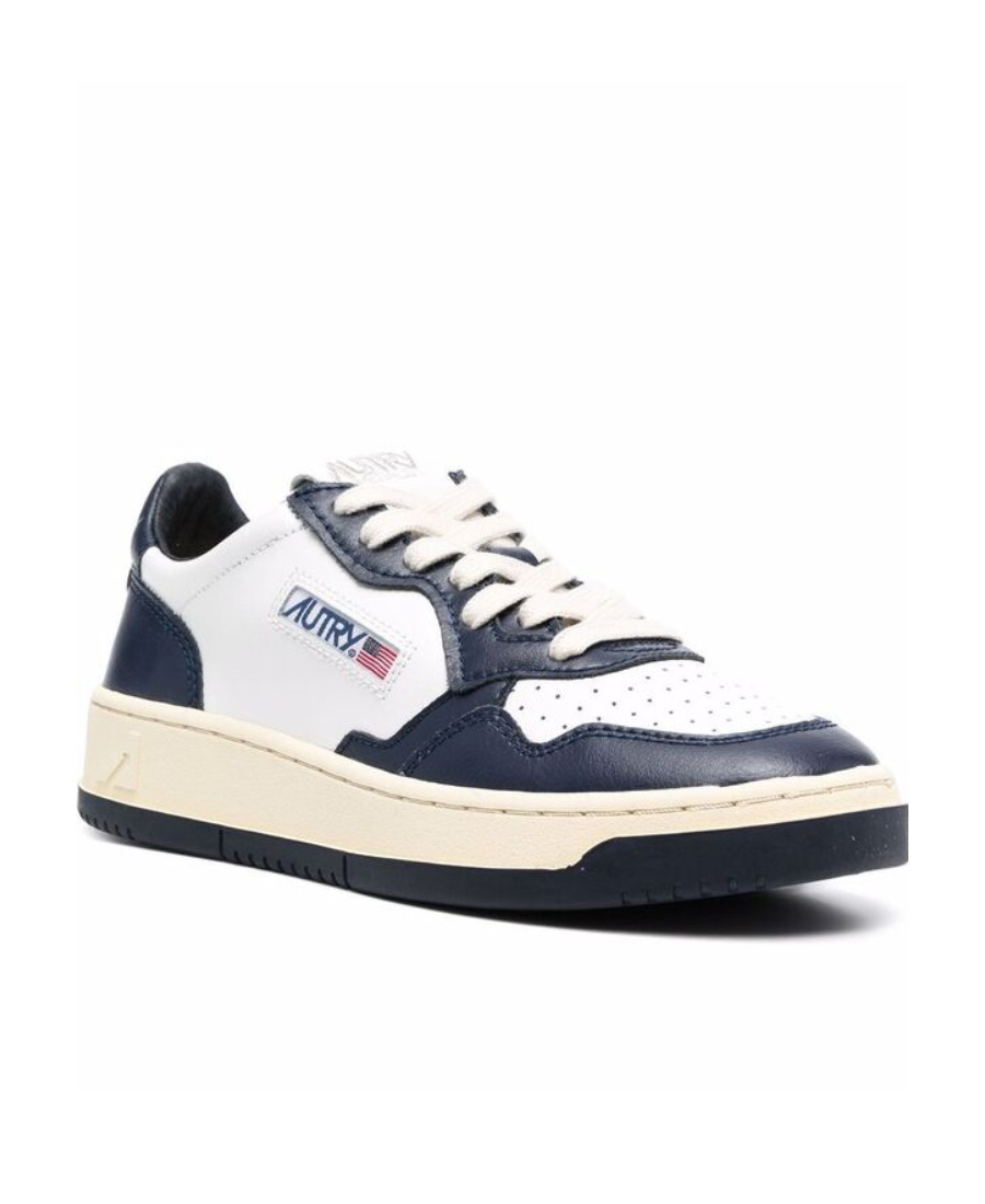 Autry Logo Patch Round Toe Sneakers In White