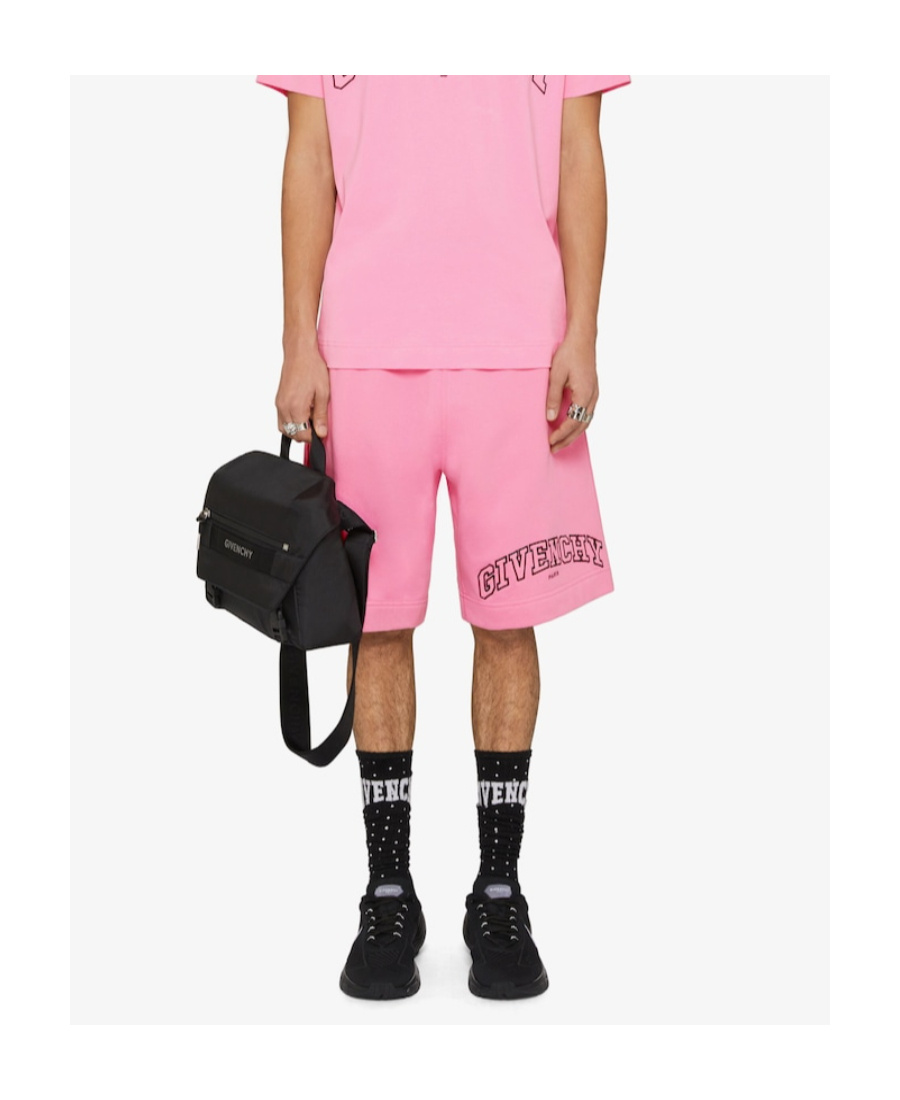 Givenchy College Plush Shorts In Pink