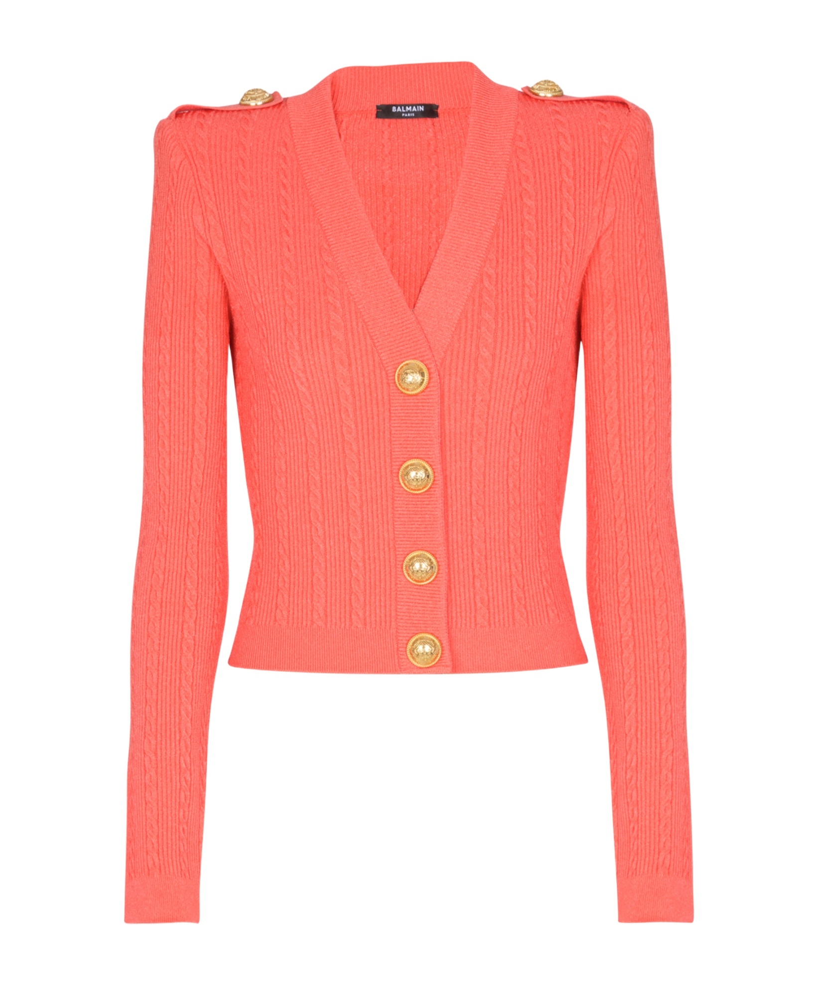 Balmain Long-sleeved Cable-knit Cardigan