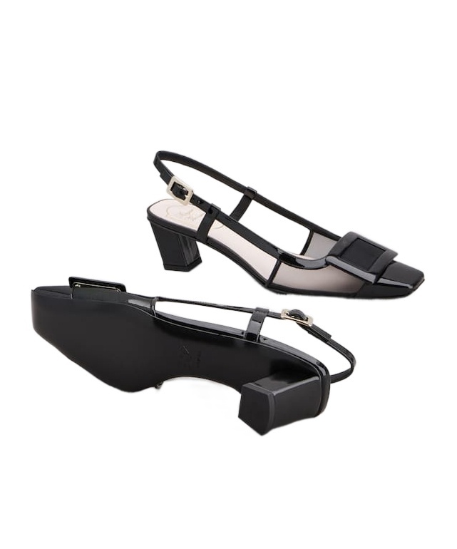 Roger Vivier Dcollet Slingback Mesh In Black