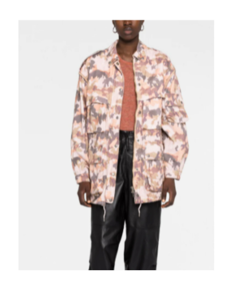 Isabel Marant Elize Camouflage-print Cotton Jacket In Multi