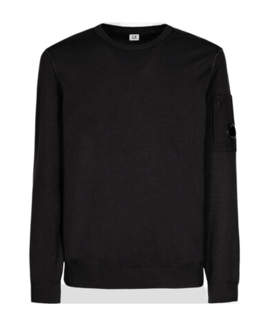 C.p. Company Logo-patch Sleeve Sweatshirt In Black