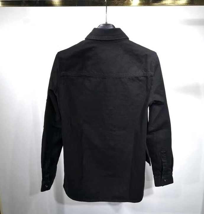 Off-white Embroidered Casual Jacket In Black