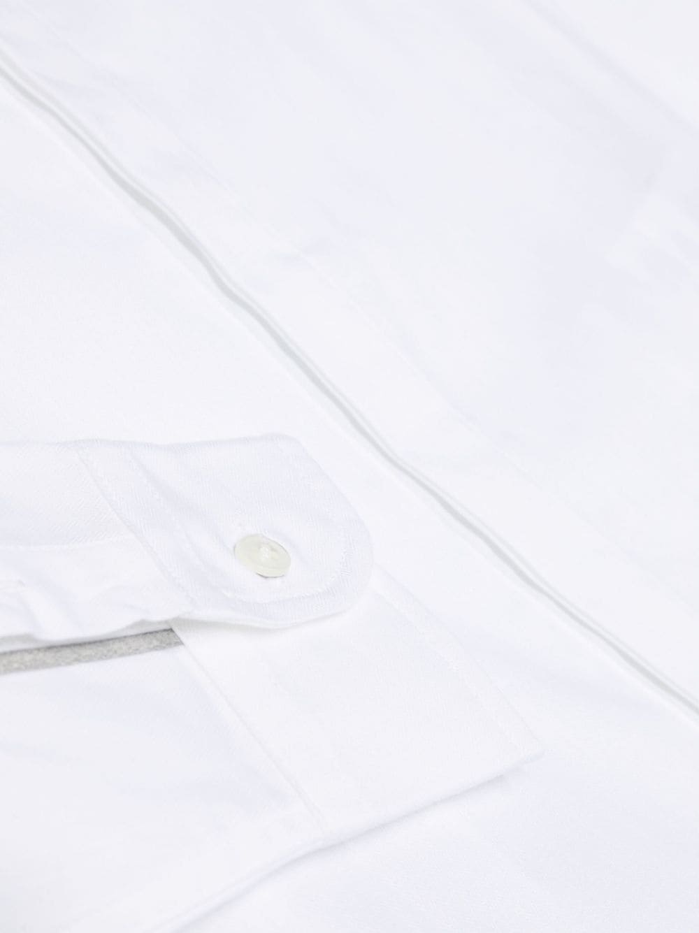 Eleventy Logo-patch Button-up Shirt In White
