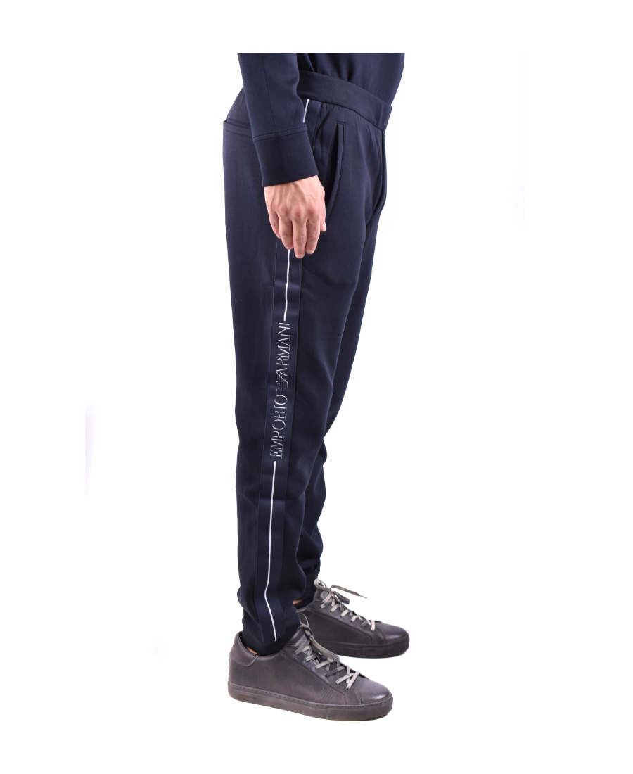 Emporio Armani Logo-tape Track Pants In Black