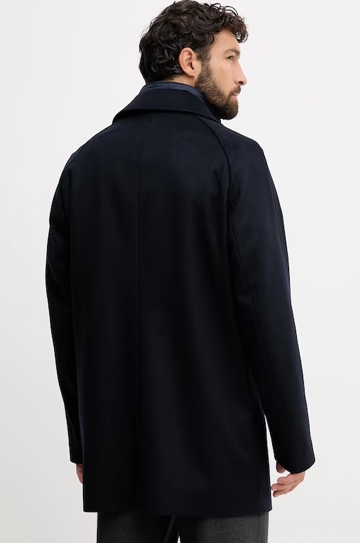 Hugo Boss Long-sleeved Coat In Black